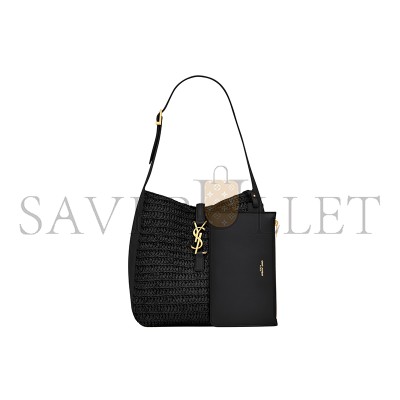 YSL LE 5 À 7 SUPPLE SMALL IN RAFFIA AND LEATHER 823812GAAE01000 (23*22*8.5cm)